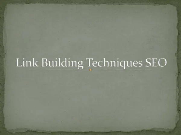 link building techniques seo