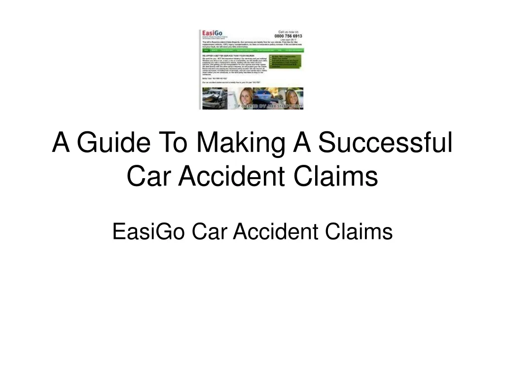 a guide to making a successful car accident claims