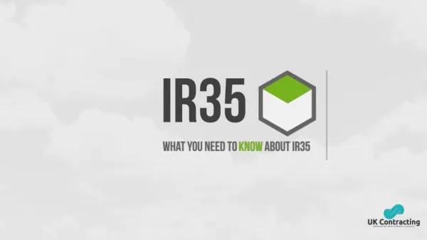 IR35 - What it means to you
