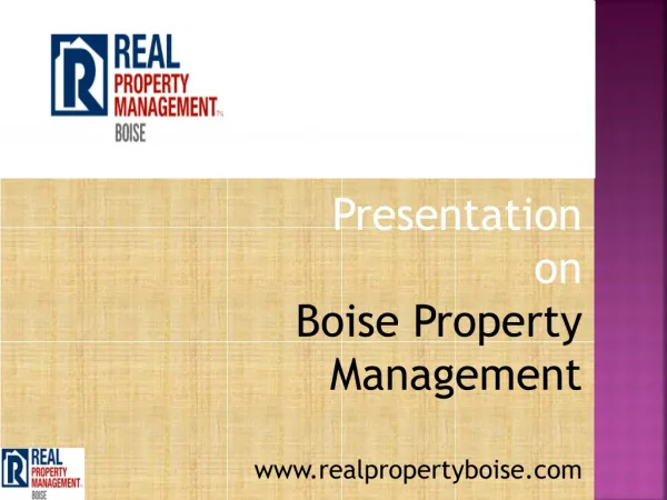 Real Property Management- Real Player In Property Management