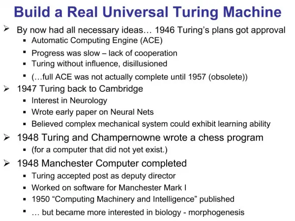 Build a Real Universal Turing Machine