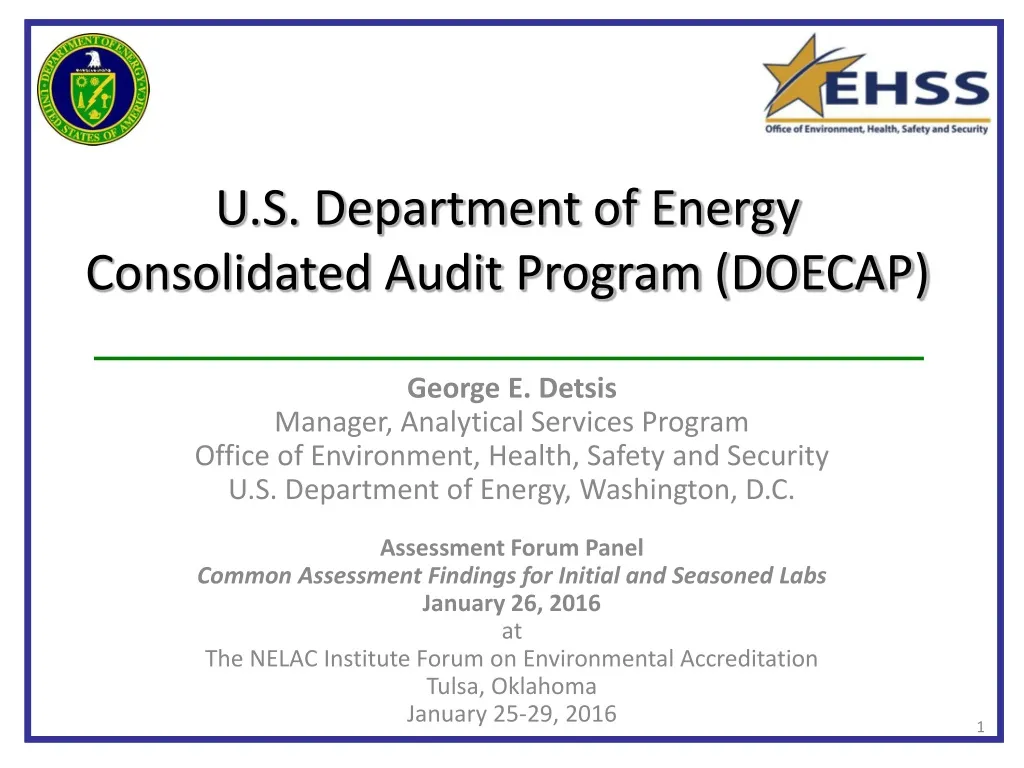 u s department of energy consolidated audit program doecap