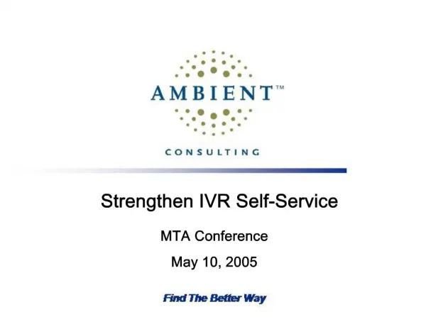 Strengthen IVR Self-Service