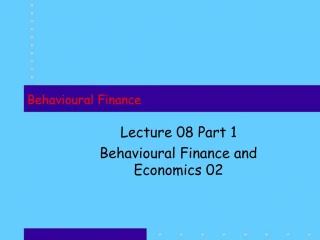 Behavioural Finance - slide 1