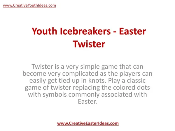 Youth Icebreakers - Easter Twister