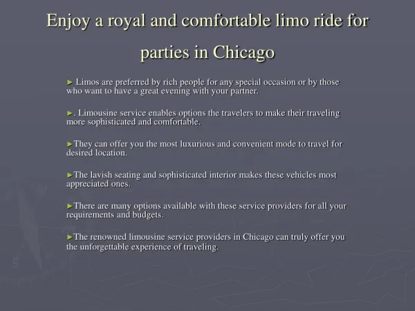 Chicago Best Limo Rental, Chicago ultimat