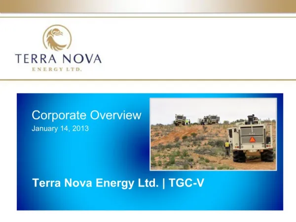 Terra Nova Energy Ltd. TGC-V