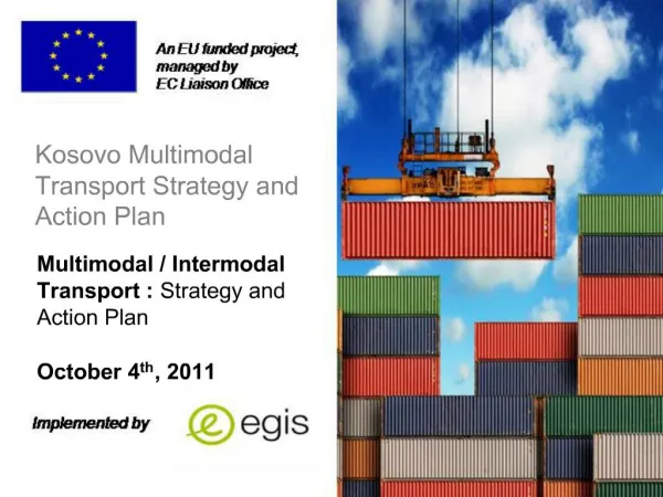 Kosovo Multimodal Transport Strategy and Action Plan
