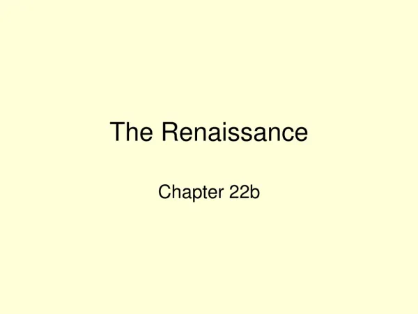 The Renaissance