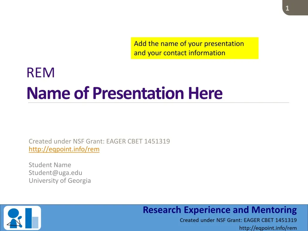 rem name of presentation here
