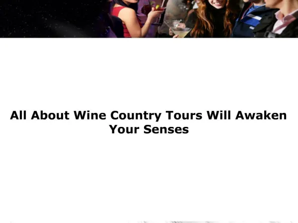 All About Wine Country Tours Will Awaken Your Senses