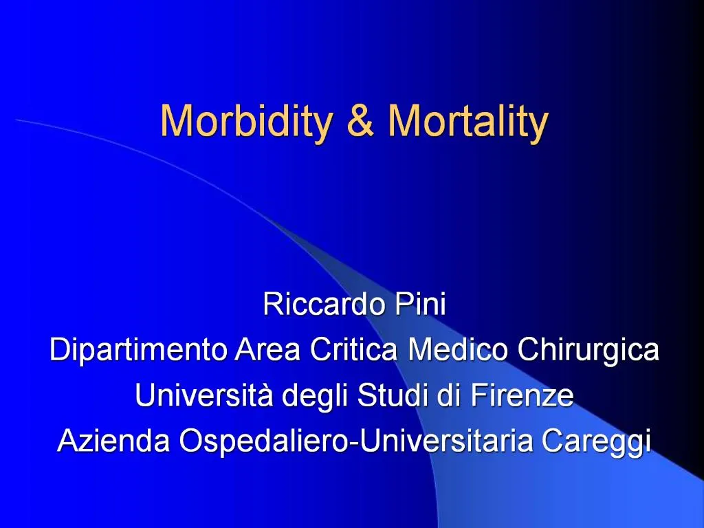 PPT - Morbidity Mortality PowerPoint Presentation, Free Download - ID ...