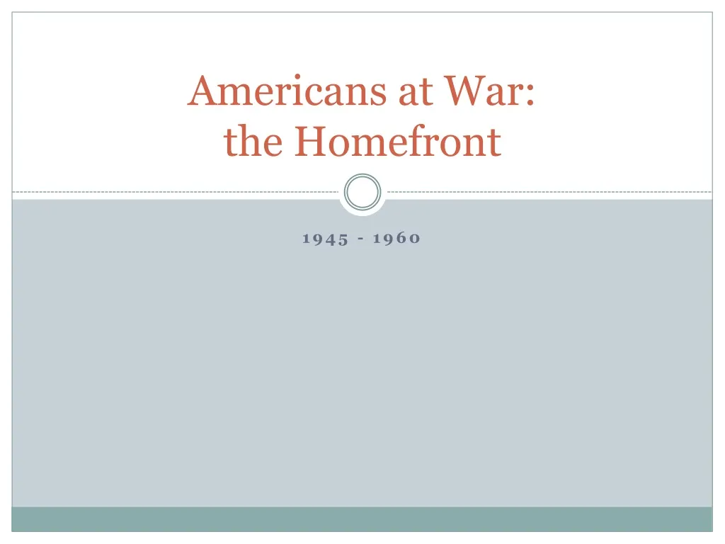 americans at war the homefront