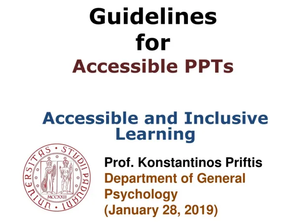 Guidelines for Accessible PPTs
