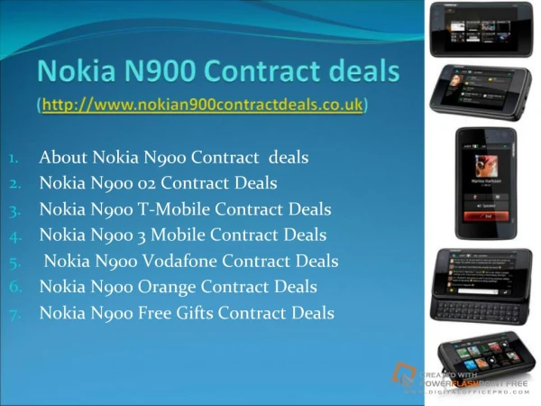 Nokia n900 contract deals