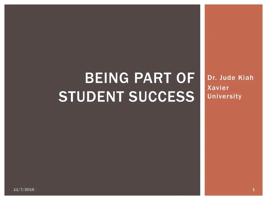 being part of student success