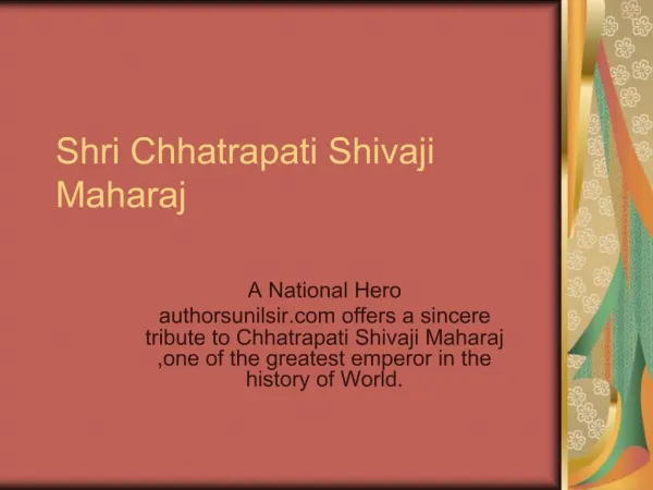 Shri Chhatrapati Shivaji Maharaj
