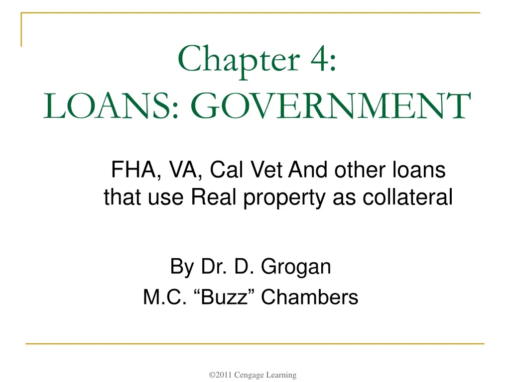 chapter 4 loans government