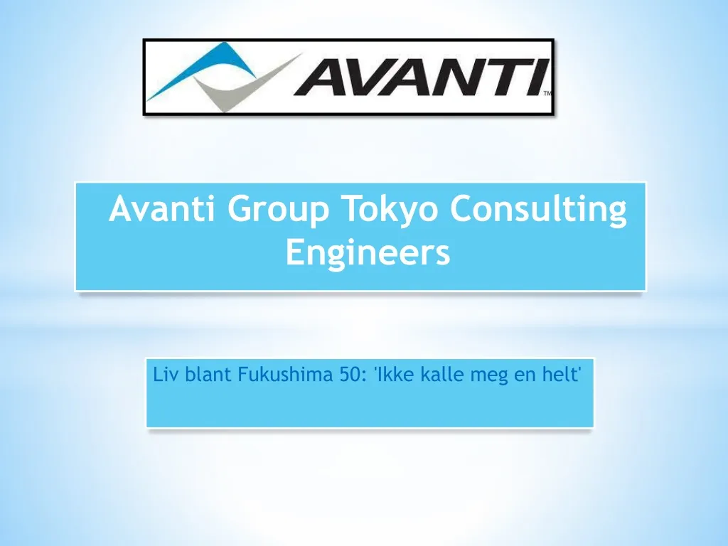 avanti group tokyo consulting engineers