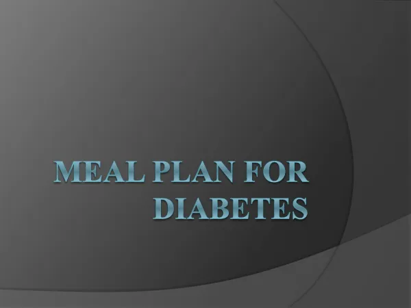 meal plan for diabetics