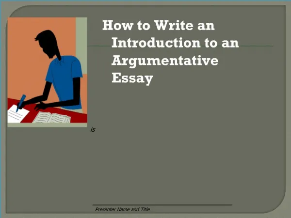 How to Write an Introduction to an Argumentative Essay