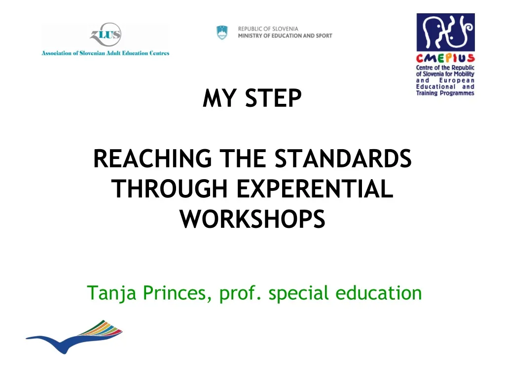 my step reaching the standards through experential workshops