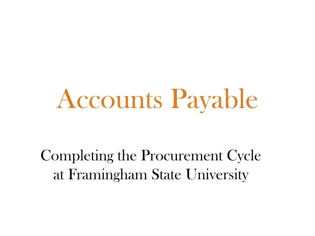 accounts payable