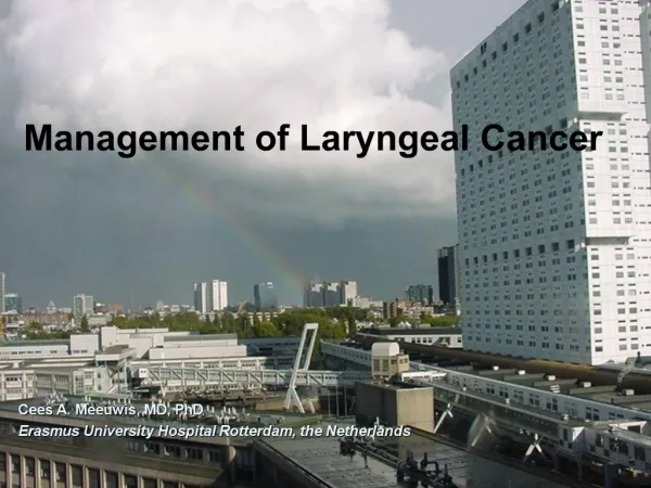 Management of Laryngeal Cancer