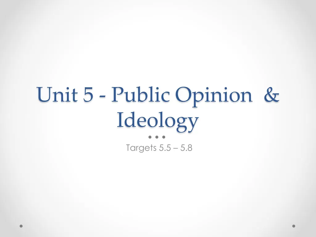 unit 5 public opinion ideology