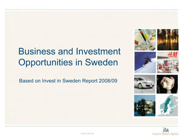 Business and Investment Opportunities in Sweden