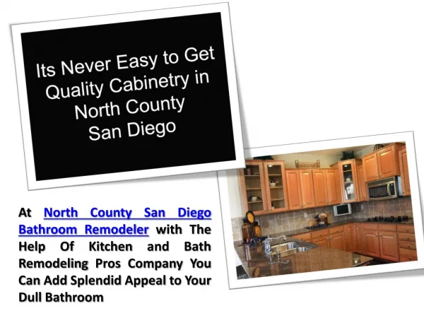 North County San Diego Bathroom Remodeler
