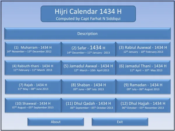 Hijra calendar 1434