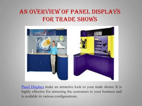 An Overview of Panel Displays for Trade Shows