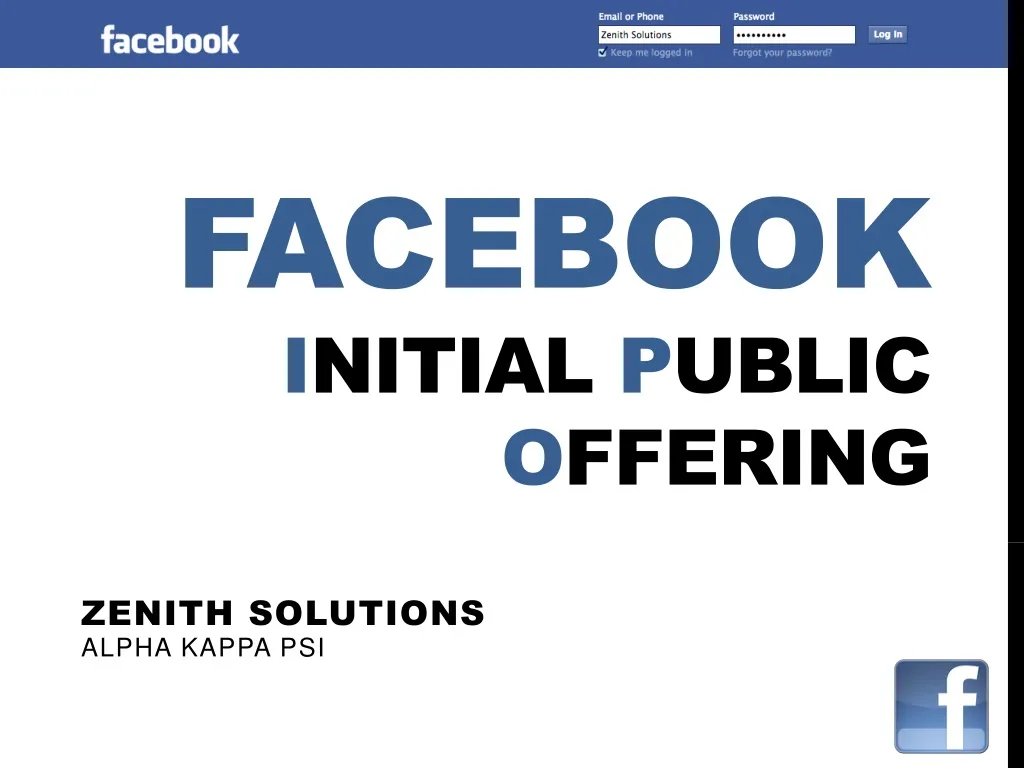 facebook i nitial p ublic o ffering