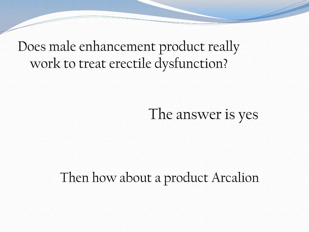 then how about a product arcalion