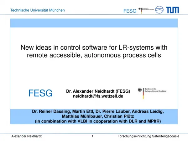 New ideas in control software for LR-systems with remote accessible, autonomous process cells