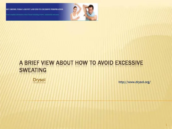 A Brief View About How To Avoid Excessive Sweating