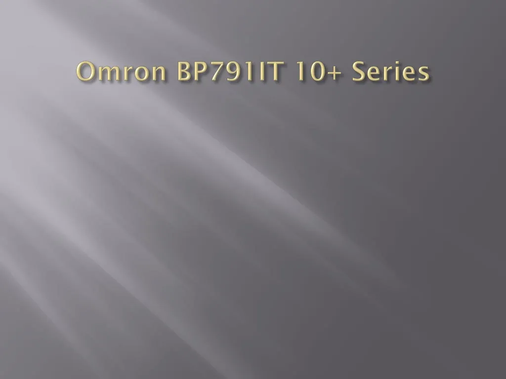 omron bp791it 10 series