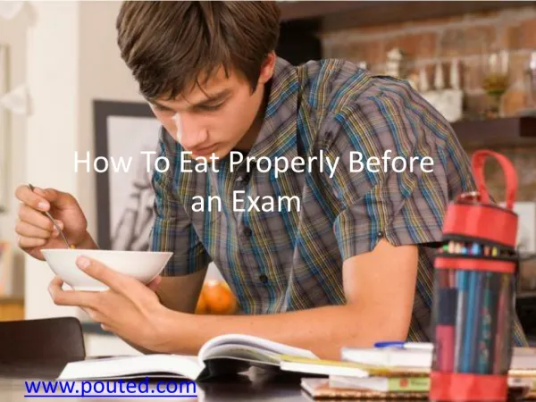 How To eat properly before an exam