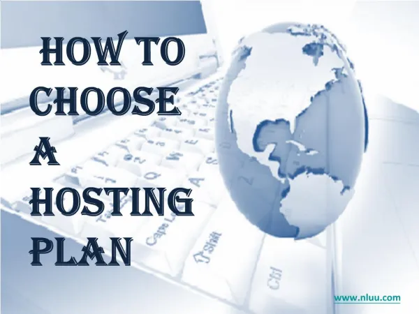 How to Choose a Hosting Plan