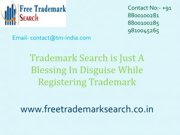 Trademark Search is Just A Blessing In Disguise