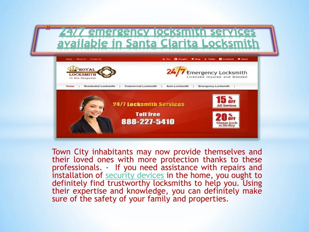 24 7 emergency locksmith services available in santa clarita locksmith