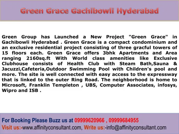 Hyderabad New Property Green Grace