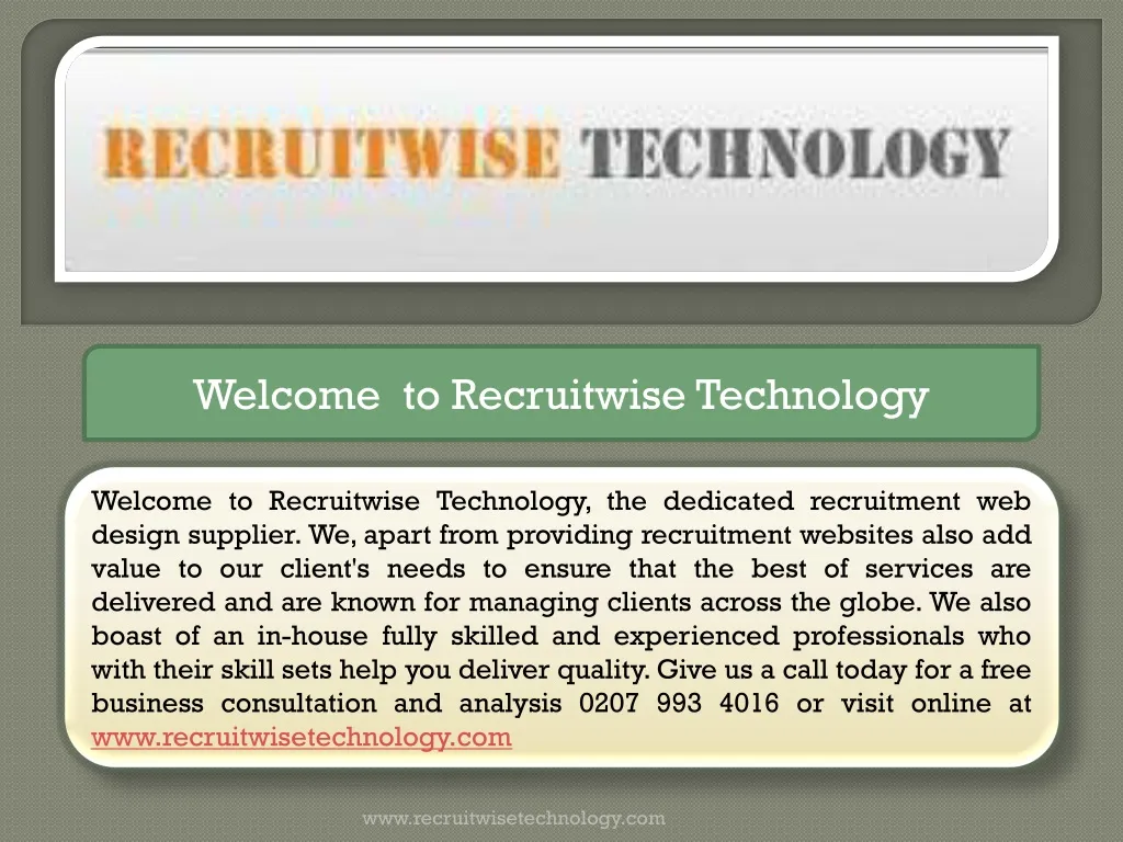 welcome to recruitwise technology