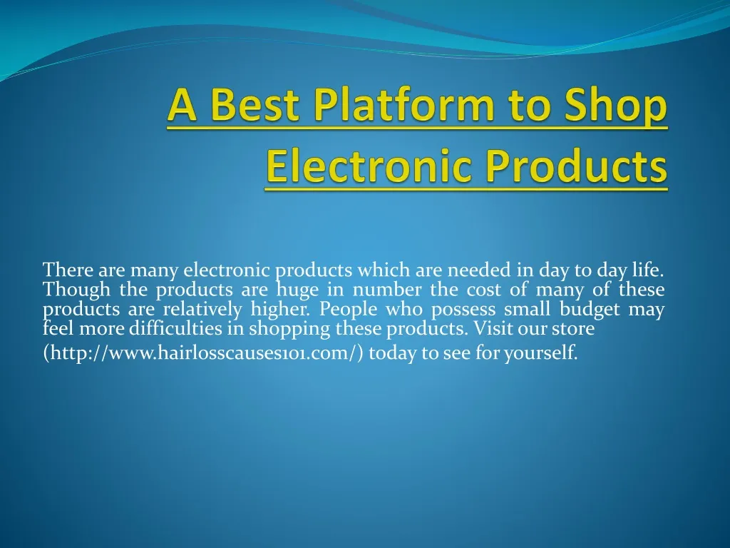 a best platform to shop electronic products
