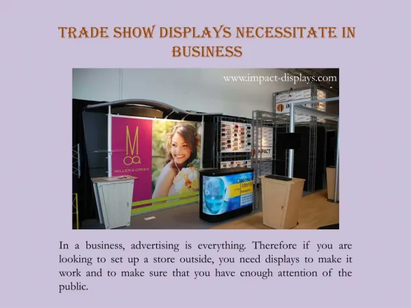 Trade Show Displays Necessitate in Business