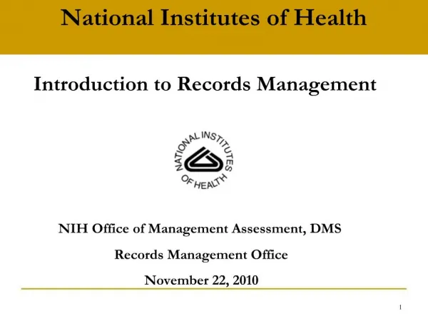 National Institutes of HealthNational Institutes of Health