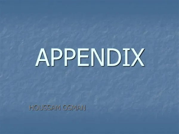 APPENDIXAPPENDIX