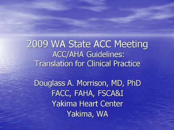 2009 WA State ACC Meeting