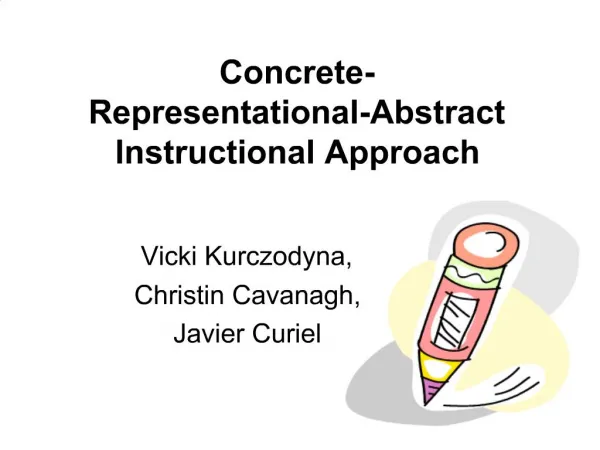Concrete-Representational-Abstract Instructional Approach